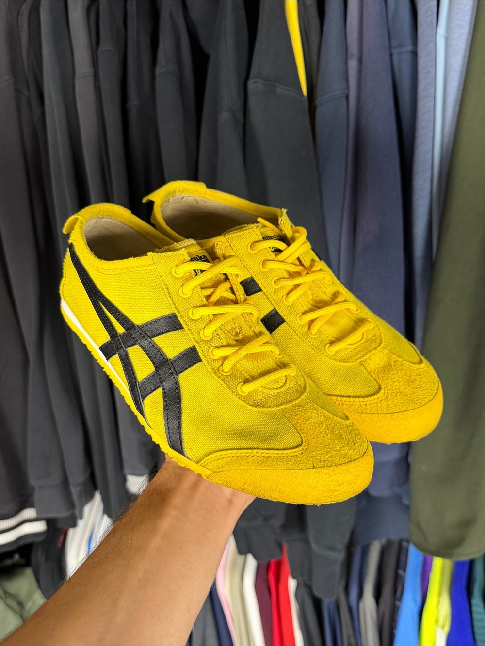 Onitsuka Tiger Mexico 66 Canvas Shoes Men’s 8 Yellow Kill Bill Slip On Retro